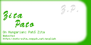 zita pato business card